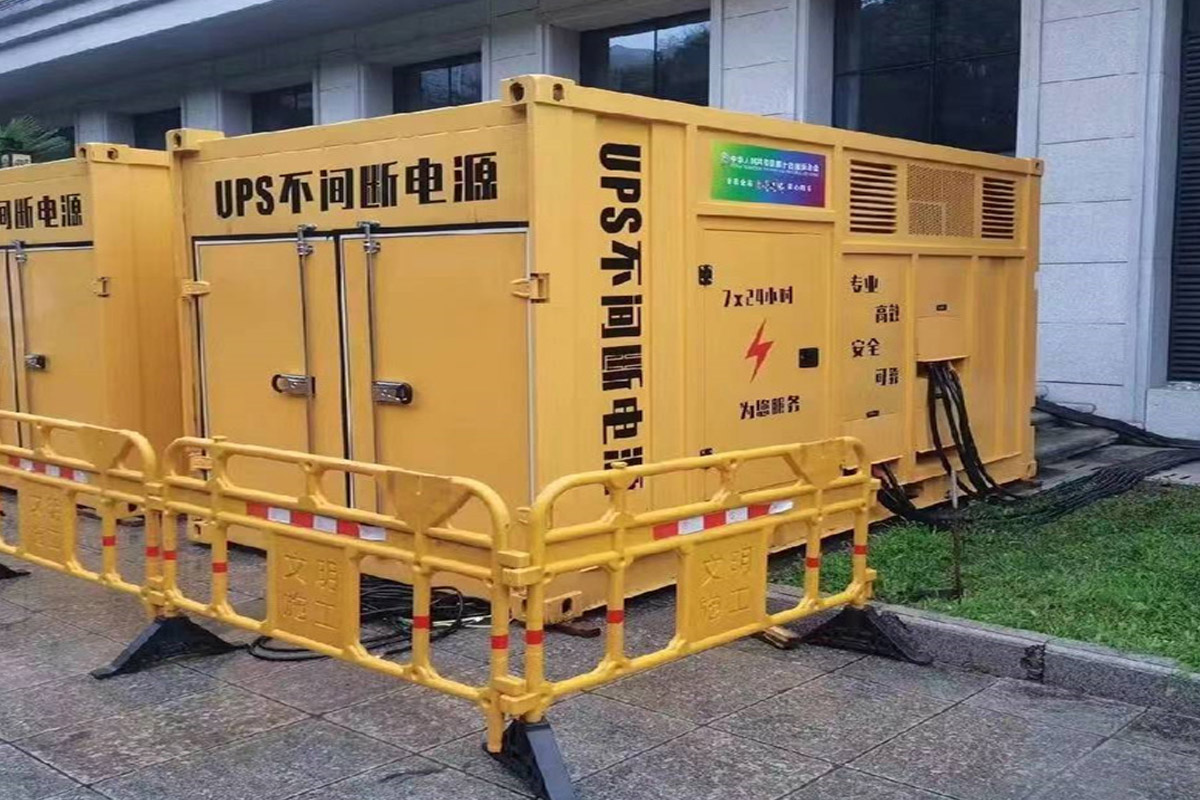 隆广镇发电机租赁施工现场
